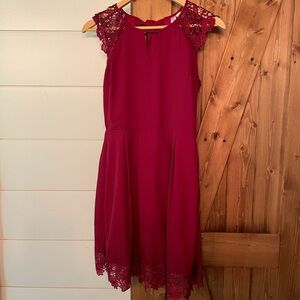 Alya Red Lace Dress